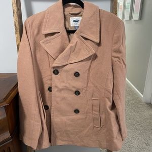 EUC Old Navy L Khaki/Camel Pea Coat